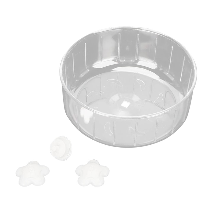 Roata de hamster, Enforose, 17cm, transparenta, silentioasa, pentru animale de companie mici