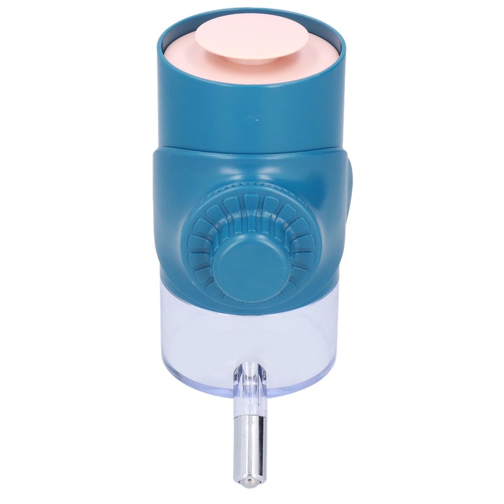 Поилка за зайци, разглобяема, дозатор за вода за клетка за домашни любимци, за зайци, чинчили, прасета, хамстери, тъмносиня