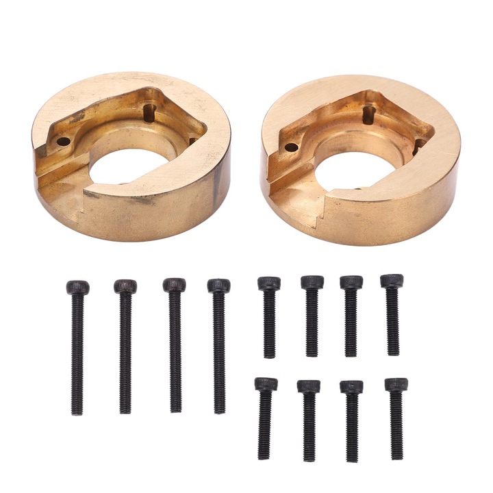 Contragreutate din alama pentru roata, Enforose, 45mm, set 2 bucati, aurie