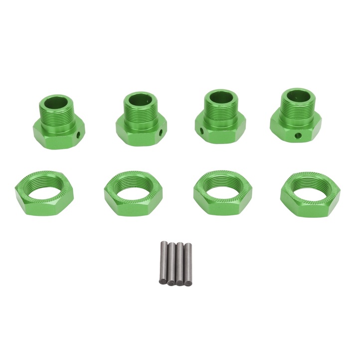 Set 4 adaptoare hexagonale pentru roti RC, Enforose, 24mm, aliaj de aluminiu, culori vii