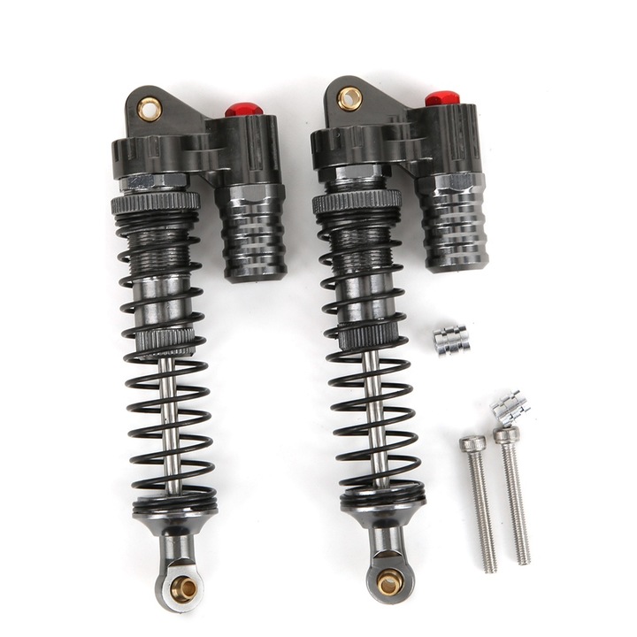 Set 2 buc amortizoare de soc, Enforose, aluminiu, negru, 105x35x18mm