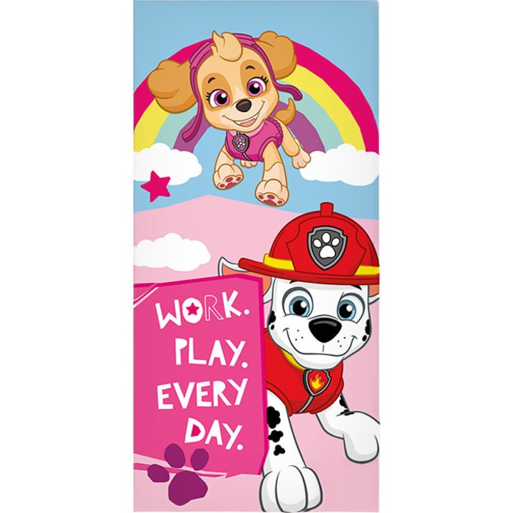 Paw Patrol Work and Play хавлия за баня, плажна хавлия 70х140см