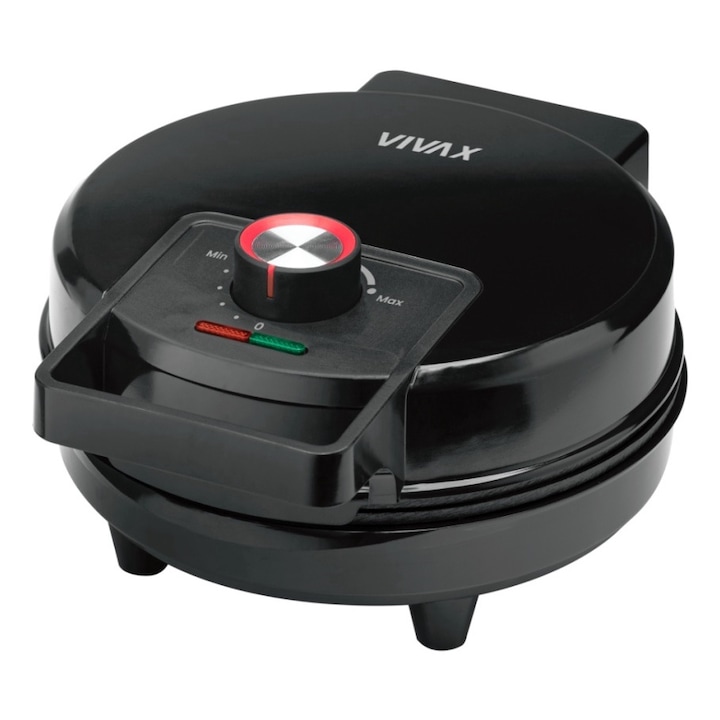 Gofrisütő Vivax WM-1200TB, 900W, 5 forma, Termosztát, Fényjelző, Tapadásmentes bevonat, Túlmelegedés elleni védelem, Fekete