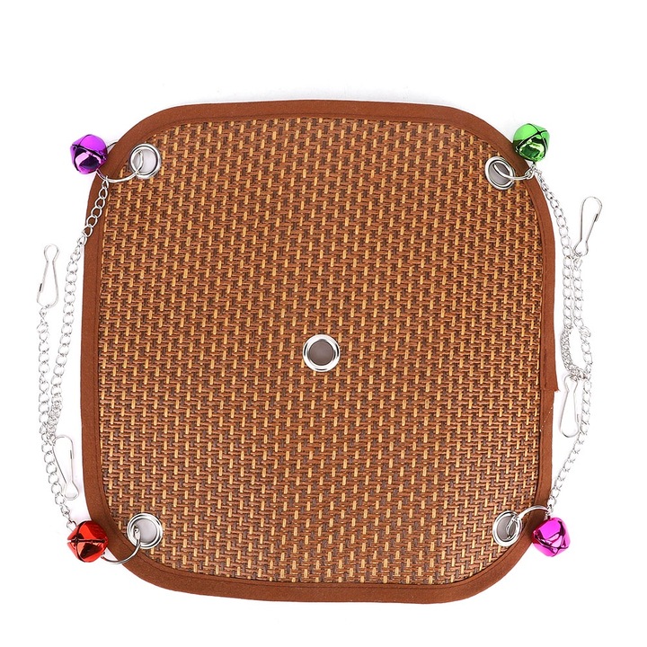 Culcus pentru animale mici, Enforose, hamac racoritor, 3 dimensiuni disponibile, din paie naturala, 30x30cm