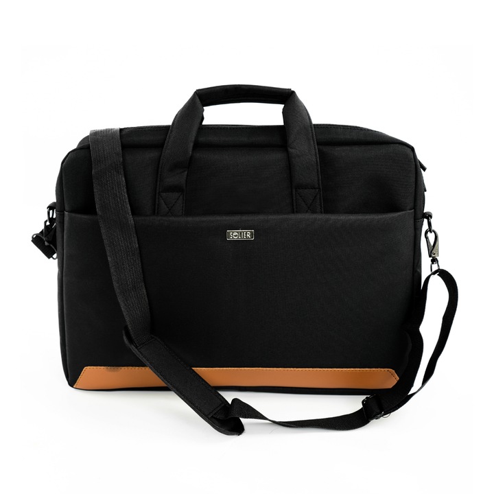 Solier SM03 Darwen szövet laptoptáska, fekete