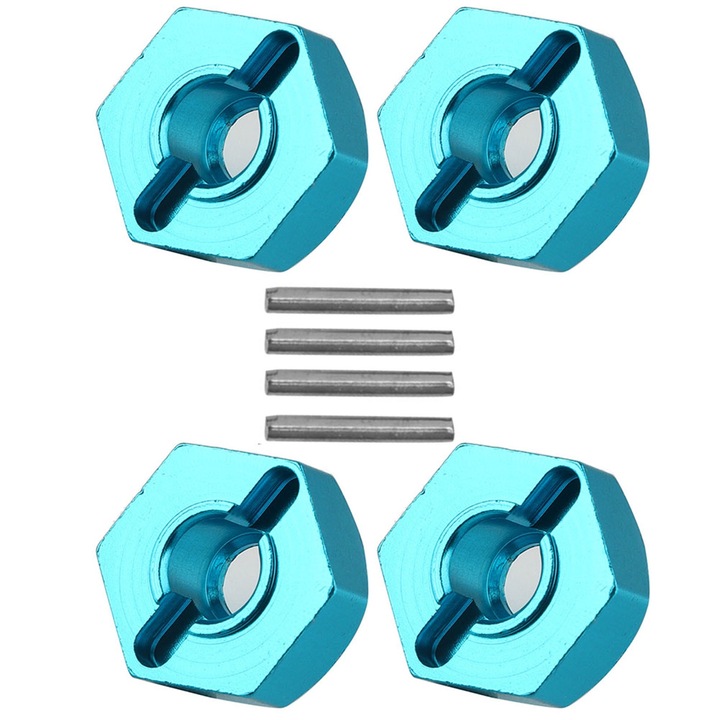 Адаптер шестоъгълен за колела, Enforose, метал, 4 броя, 1.3x1.3x0.4см
