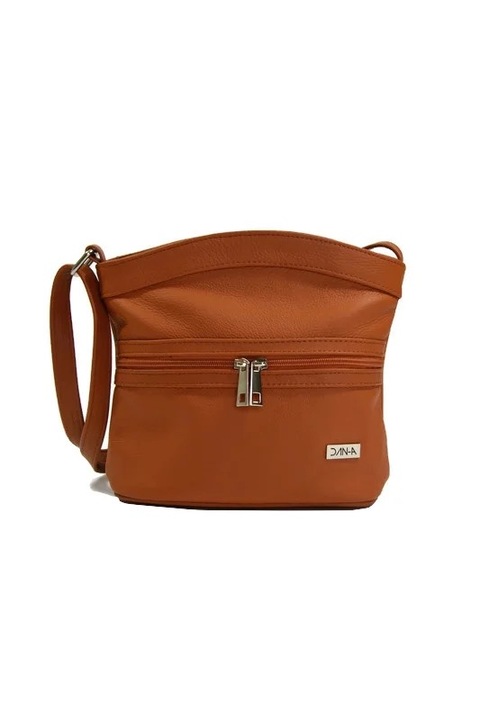 Geanta dama DAN-A, maro, dimensiuni 1 compartiment, 2 buzunare cu fermoar