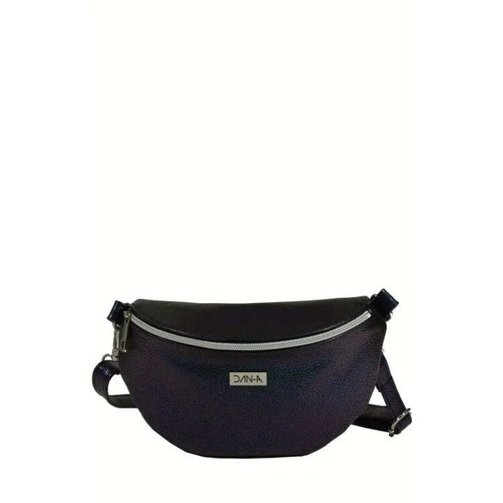 DAN-A sporttáska, bőr, fekete, 1 rekeszes, 30x15cm