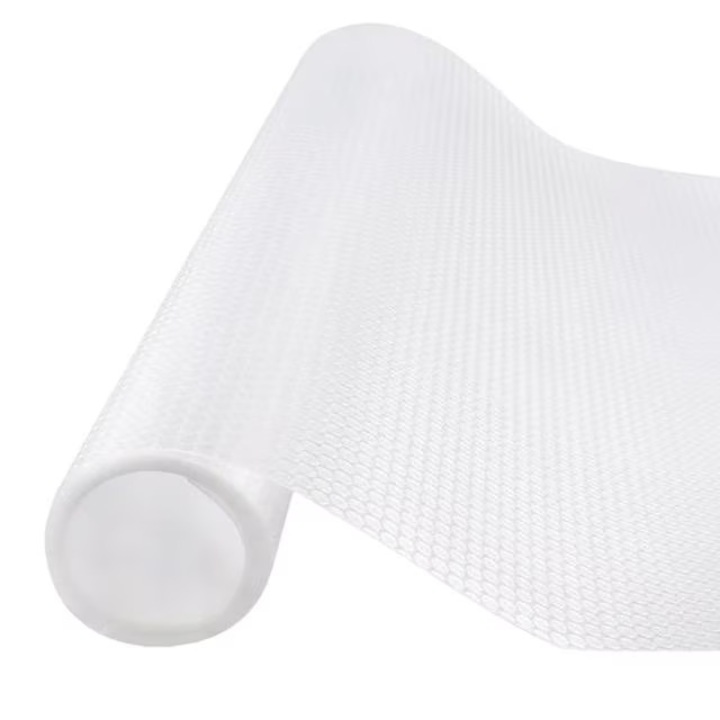 Folie Antiderapanta de Protectie Transparenta, 0, 45 x 1, 5 m, pentru Tacamuri, Rafturi si Sertare