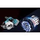 Fierastrau circular fara fir, 125mm, motor fara perii, adancime maxima de taiere 50mm, unghi de taiere 45 grade