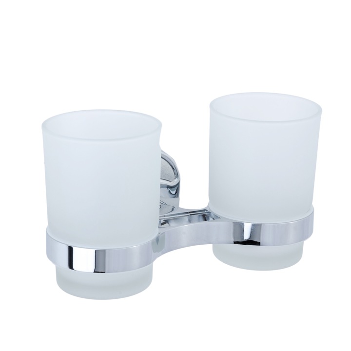 Suport cu 2 pahare pentru periute de dinti
