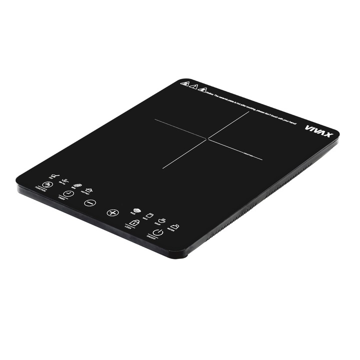 Vivax HPI-2000TP hordozható indukciós főzőlap, 2000 W, 1 zóna, fekete