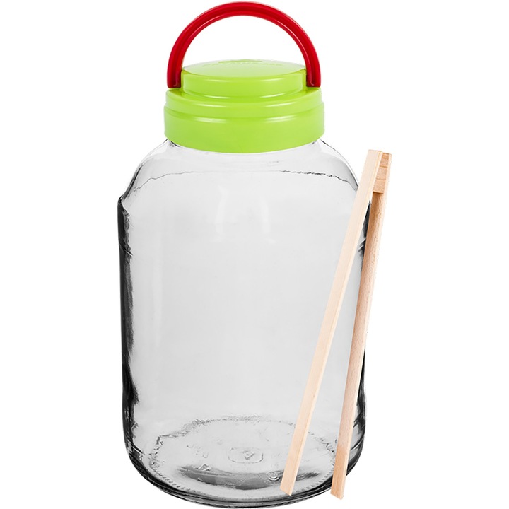 Borcan de 3l cu capac din plastic + cleste | 133304