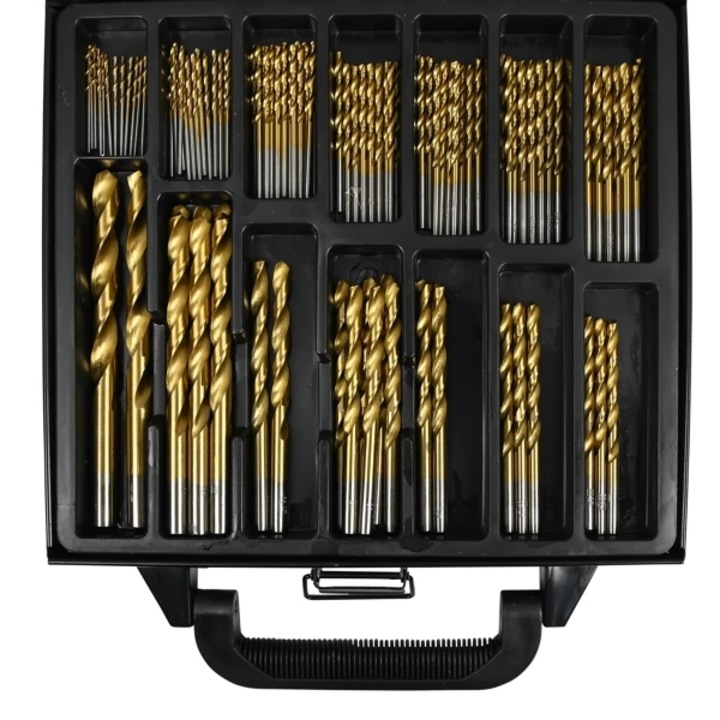 Set burghie metal HSS acoperire titan 101 piese