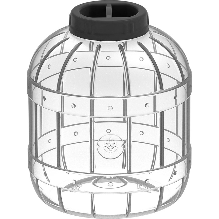 Borcan cu capac, Biowin, 8L, Transparent/Negru