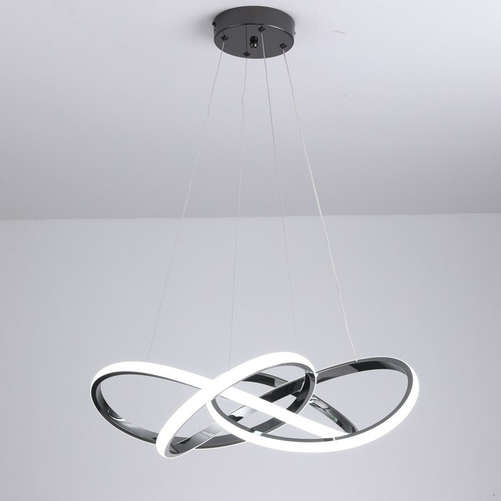 LED полилей, DeLux, 78W, 60x60x80см, черен