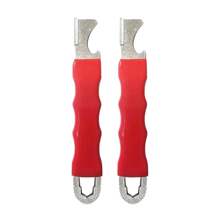 Set 3 aparate pentru ascutit ustensile, otel, rosu/argintiu, 12.2cm