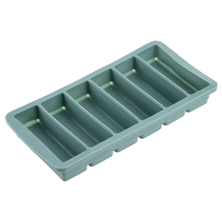 Forma cuburi de gheata, 24x11.5x3.5cm, silicon, multicolor, set cu capac