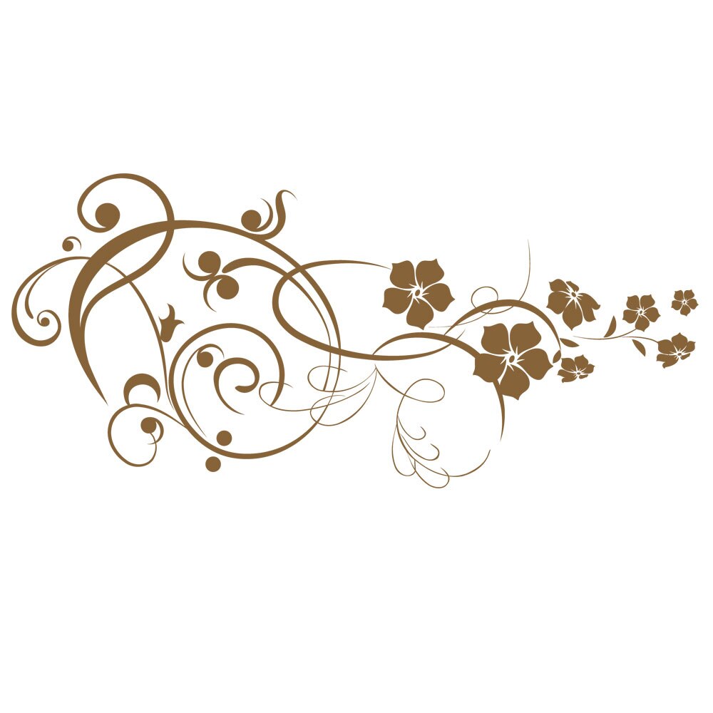 Sticker decorativ Deco Feng Shui - Maron Cognac 140x64 cm - BeeStick