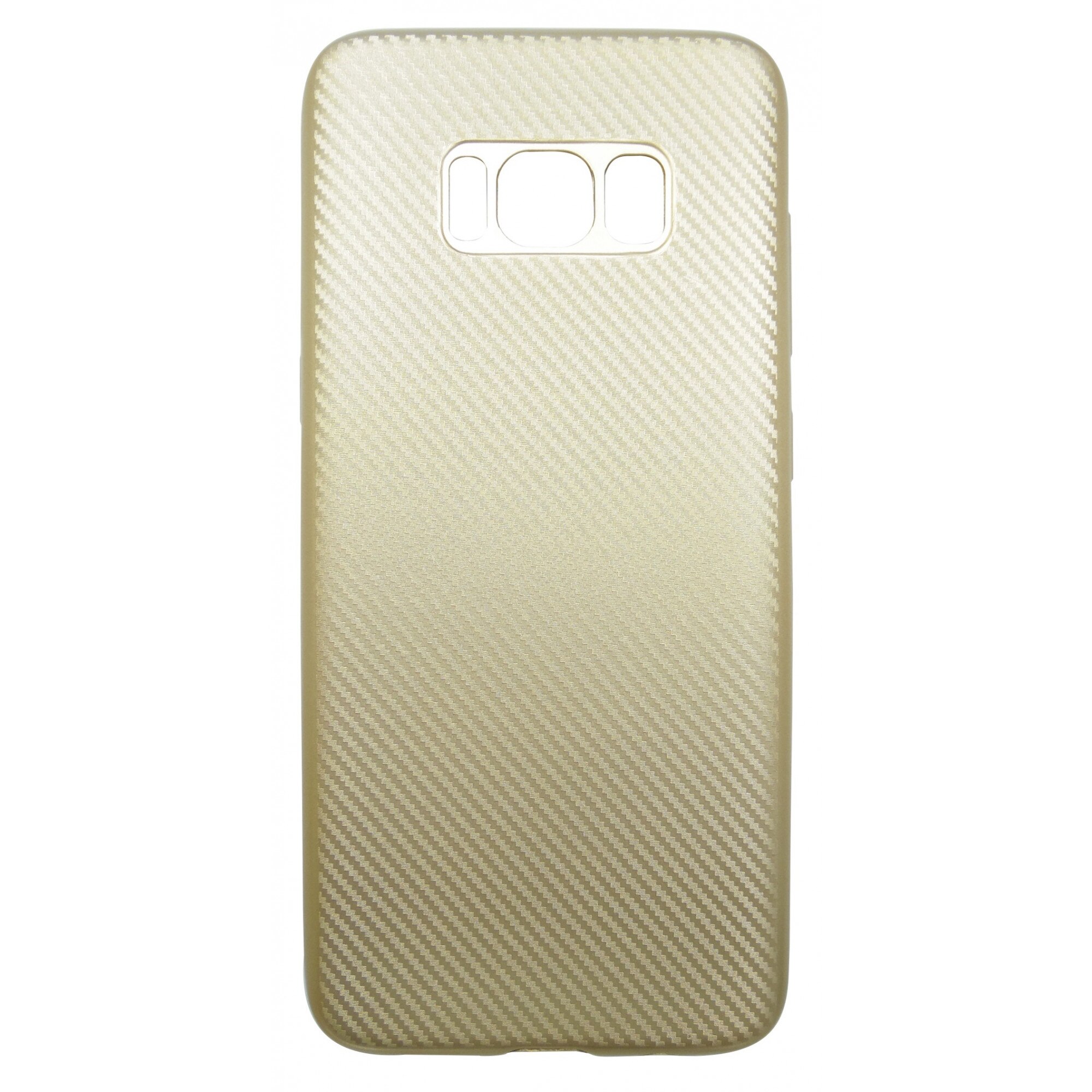 Husa silicon i-Zore aspect carbon aurie pentru Samsung Galaxy S8 (G950)