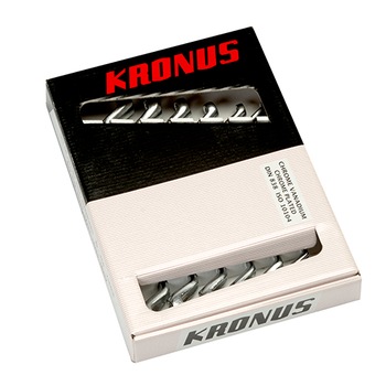 Set chei inelare dublu cotite 6-22 mm /8 piese marca Kronus Set chei inelare dublu cotite 6-22 mm /8 piese marca Kronus