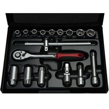 Trusa capete chei tubulare si accesorii de 1/2 Trusa capete chei tubulare si accesorii de 1/2