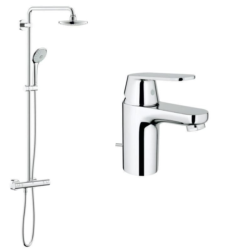 Pachet sistem dus Grohe Euphoria + baterie lavoar Cosmo