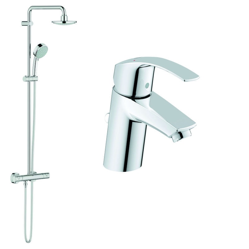 Sistem dus Grohe New Tempesta + baterie lavoar Eurosmart