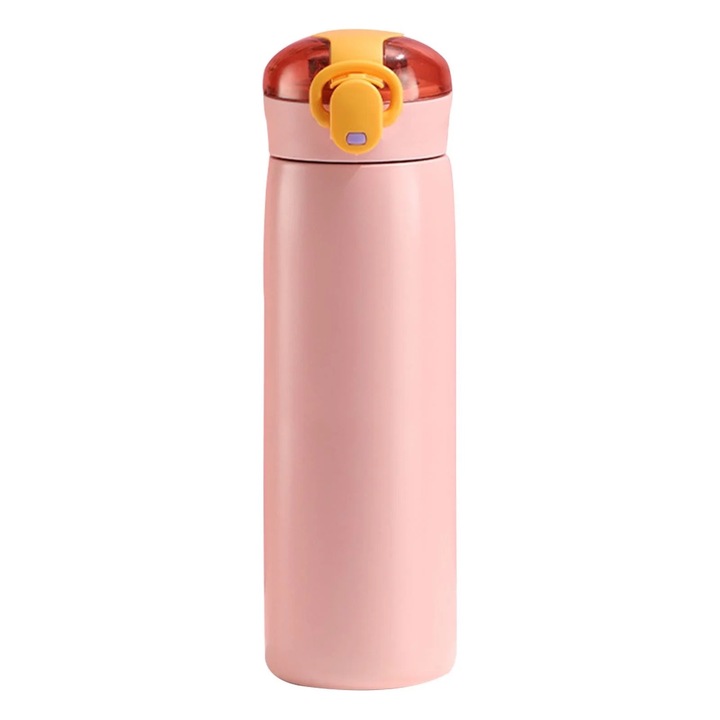 Cana termica portabila din otel inoxidabil cu capac, set, multicolor, 350ml