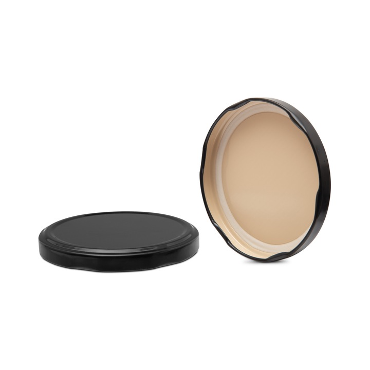 Capac pentru borcane, TopWosk, 82mm, metal, negru