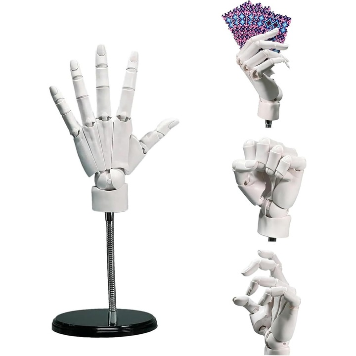 Ornament de birou, Model de mana flexibila pentru artisti, detalii realiste, aplicabilitate versatila, 30x10cm