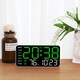 Ceas electronic fara margini, multifunctional, simplu, plastic, digital, 215x27x110mm, Albastru