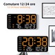 Ceas electronic fara margini, multifunctional, simplu, plastic, digital, 215x27x110mm, Albastru