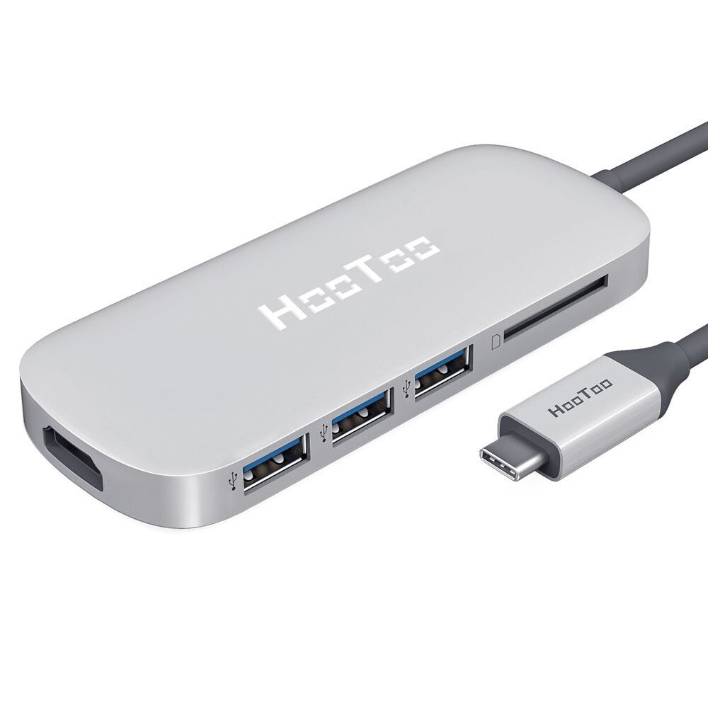 Hub USB C, HooToo 3in1, 3x USB 3.0, Rezolutie 4K HDMI, Cititor Card, Transfer Rapid, LED Indicator, RavPower, HT-UC002
