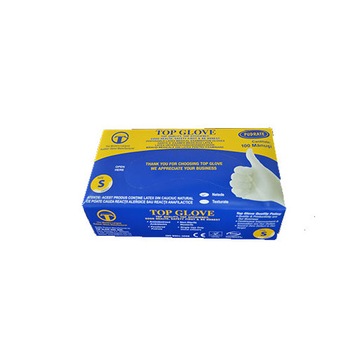 Manusi de examinare din latex Top Glove M - cutie 100 buc Manusi de examinare din latex Top Glove M - cutie 100 buc