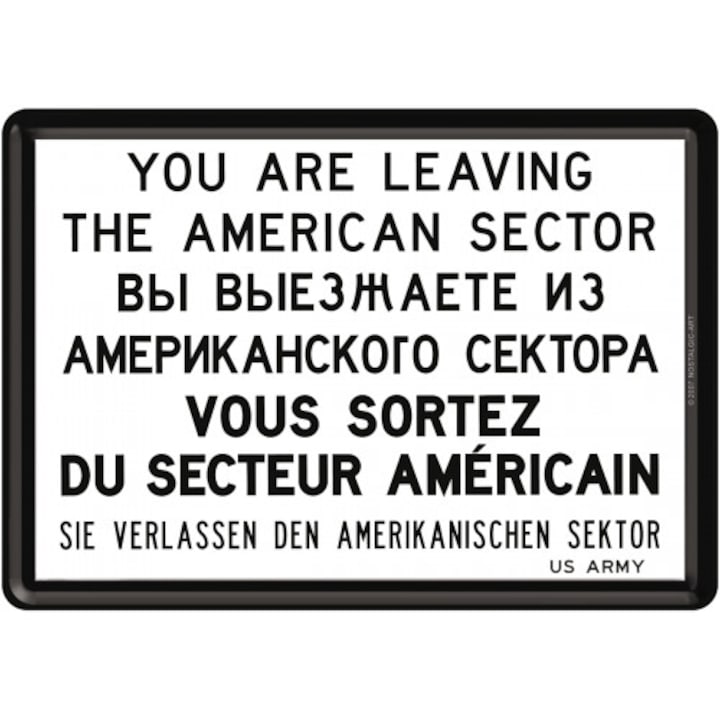 Placa metalica decor 10x14 cm "You Are Leaving"