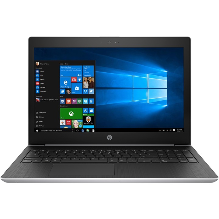Laptop HP ProBook 450 G5 cu procesor Intel® Core™ i3-7100U 2.40 GHz, Kaby Lake, 15.6", Full HD, 4GB, 128GB SSD, Microsoft Windows 10 Pro, Silver