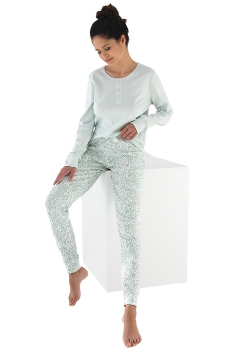 Pijama dama Sensis Olive Interlock menta XL
