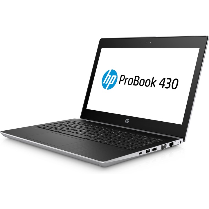 HP ProBook 430 G5 laptop Intel® Core™ i5-8250U maximum 3.60 GHz-es processzorral, Kaby Lake R, 13.3", Full HD, 4GB, 128GB SSD, Intel UHD Graphics 620, FPR, Free DOS, Nemzetközi angol billentyűzet, Ezüst