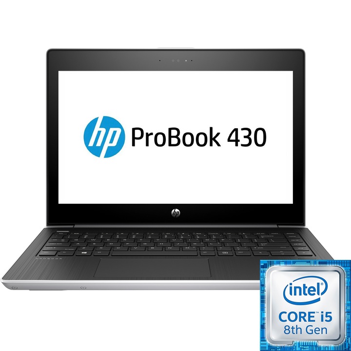 HP ProBook 430 G5 laptop Intel® Core™ i5-8250U maximum 3.60 GHz-es processzorral, Kaby Lake R, 13.3", Full HD, 4GB, 128GB SSD, Intel UHD Graphics 620, FPR, Free DOS, Nemzetközi angol billentyűzet, Ezüst