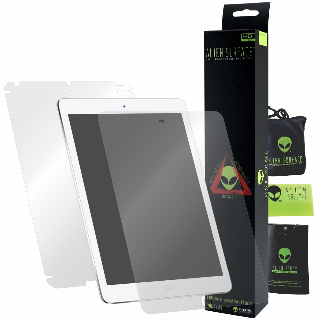 Folie Alien Surface HD, Apple iPad 9.7 inch (2017), protectie ecran, spate, laterale + Alien Fiber cadou