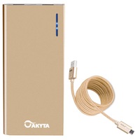 acumulator extern 12000 mah akyta carcasa eleganta din aluminiu gold cu cablu suplimentar android si led nivel incarcare imagen 38_0_
0