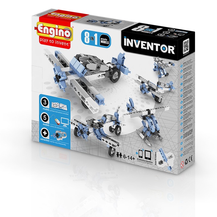 Engino - műanyag építőjáték - Inventor repülők 8 in 1