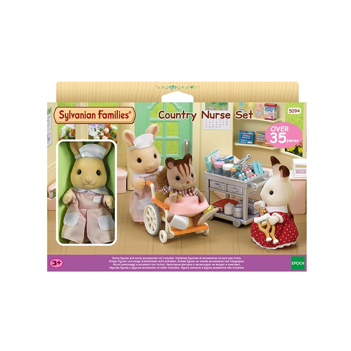Sylvanian Family - gyűjthető flokkolt erdei kisállatok - Vidéki orvosi/ ápolási szett