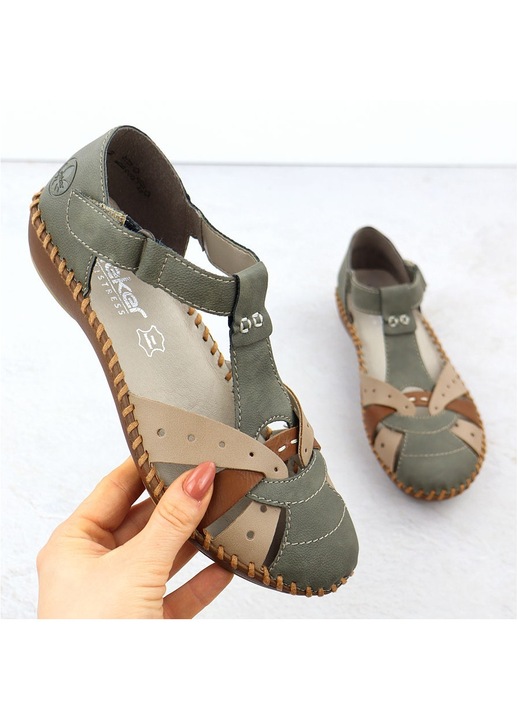Sandale pentru femei, Rieker, BM220862, Verde, Verde, 42