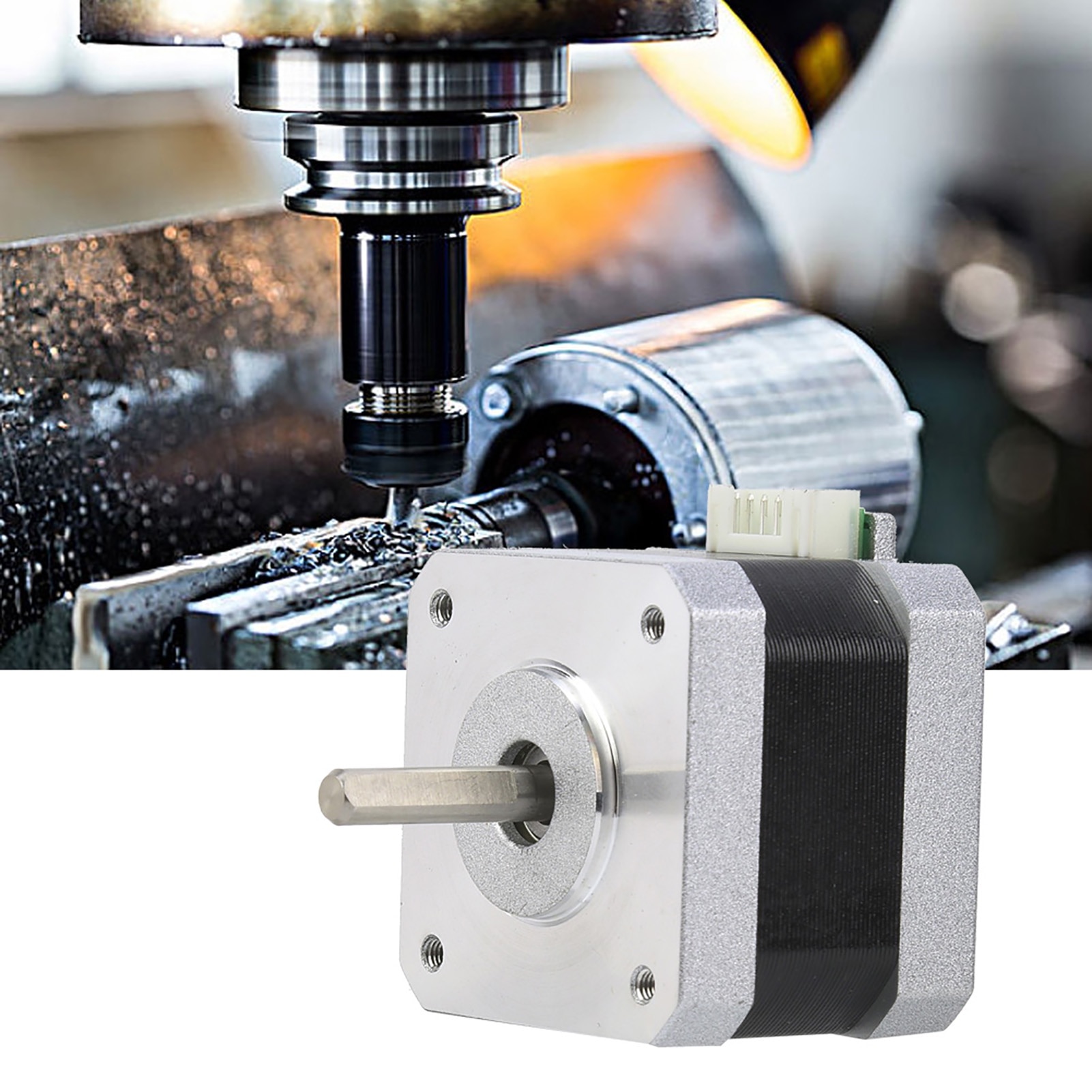 Motor pas cu pas Nema 17, Enforose, 320mN.m, 34mm, 2 faze, 1.8° - eMAG.ro