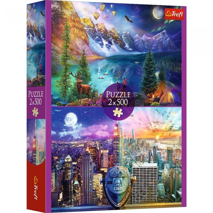Trefl 2 x 500 db-os puzzle - American Tour (37500)