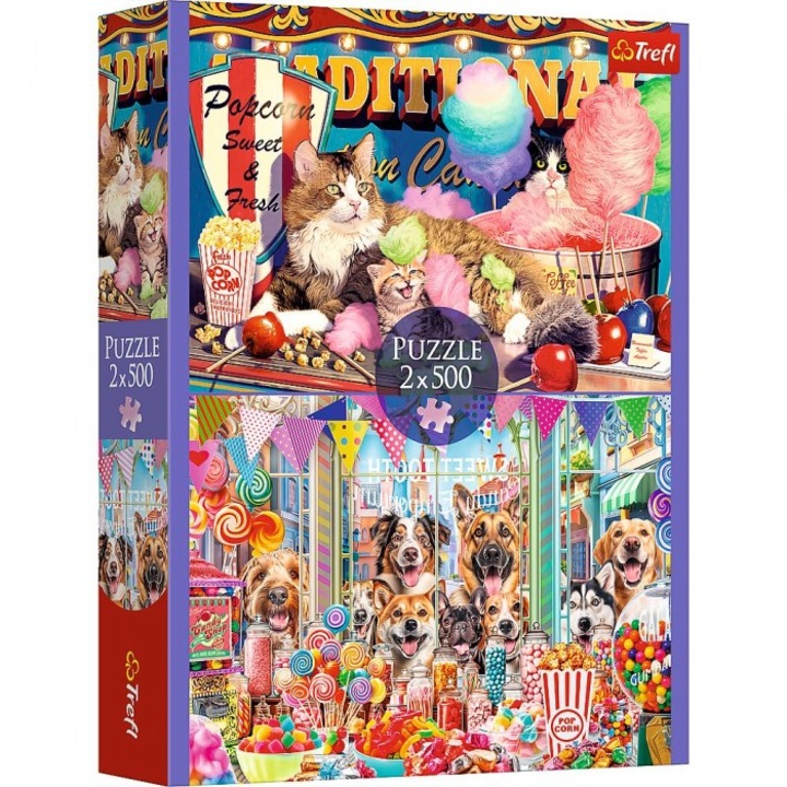 Trefl 2 x 500 db-os puzzle - Fluffy friends (37495)