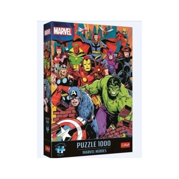Пъзел 1000 Marvel Heroes, Trefl, Premium Plus, 680x480mm, многоцветен