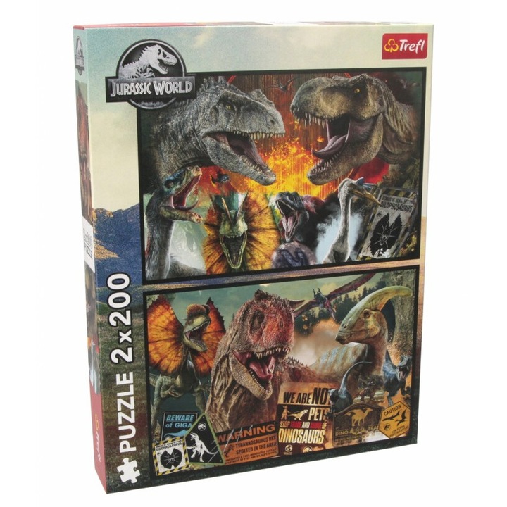 Trefl 2 x 200 db-os puzzle - Jurassic World (13316)